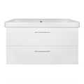 Комплект Azario тумба Ника 90 900х475х560 подвесная с раковиной Monte 90, белый глянцевый (CS00089922) CS00089922
