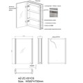 Зеркало-шкаф AZARIO Quito 500х700 с подсветкой, механическая кнопка включения (AZ-ZC-031CS) AZ-ZC-031CS