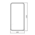 Зеркало AZARIO Мальта 600х1200 с подсветкой, бесконтактный сенсор, универсальная ориентация (LED-00002936) LED-00002936