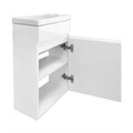 Комплект Тумба Azario Эстима 40 405х220х575 подвесная, с раковиной Миранда 40, правая, белый (CS00094578) CS00094578