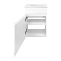 Комплект Тумба Azario Эстима 40 405х220х575 подвесная, с раковиной Миранда 40, левая, белый (CS00094576) CS00094576