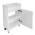 Комплект Тумба Azario Эстима 40Н 405х222х805 напольная, с раковиной Миранда 40, правая, белый (CS00094580) CS00094580