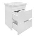 Комплект Тумба Azario KANTRI 50/2 500х400х650 подвесная, с раковиной Фостер 50, белый глянец (CS00097246) CS00097246