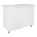Комплект Тумба Azario KANTRI 100 3ДВ 1005х455х870 напольная, с раковиной Фостер 100, белый глянец (CS00097260) CS00097260