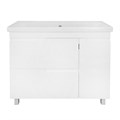 Комплект Тумба Azario KANTRI 100/2Н 1005х455х870 напольная, с раковиной Фостер 100, белый глянец (CS00097259) CS00097259