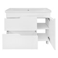 Комплект Тумба Azario KANTRI 100/2Н 1005х455х870 напольная, с раковиной Фостер 100, белый глянец (CS00097259) CS00097259