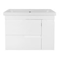 Комплект Тумба Azario KANTRI 80/2 800х460х650 подвесная, с раковиной Фостер 80, белый глянец (CS00097253) CS00097253