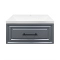 Комплект Тумба Azario LAURA 70/1 700х450х455 подвесная, с раковиной CLASSIK 70, серый матовый, фурнитура черная (CS00104008) CS00104008