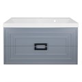 Комплект Тумба Azario ARMARIO 90/2 900х450х585 подвесная, с раковиной CLASSIK 90, серый матовый (CS00097017) CS00097017