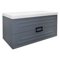 Комплект Тумба Azario ARMARIO 100/2 1000х450х585 подвесная, с раковиной CLASSIK 100, серый матовый (CS00096972) CS00096972