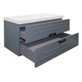 Комплект Тумба Azario ARMARIO 100/2 1000х450х585 подвесная, с раковиной CLASSIK 100, серый матовый (CS00096972) CS00096972