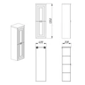 Пенал подвесной Azario ARMARIO 400х330х135 левосторонний, серый матовый (CS00096919) CS00096919
