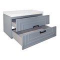 Комплект Тумба Azario ARMARIO 70/2 700х450х585 подвесная, с раковиной CLASSIK 70, серый матовый (CS00096963) CS00096963
