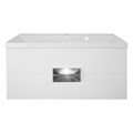 Комплект Azario ZENA Тумба 100/2 1000х450х585 подвесная, с раковиной CLASSIK 100, белый глянец, ручка хром (CS00096981) CS00096981