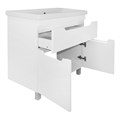 Комплект Тумба Azario KANTRI 80/1Н 800х460х870 напольная, с раковиной Фостер 80, белый глянец (CS00097256) CS00097256