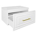 Комплект Тумба Azario LAURA 70/1 700х450х455 подвесная, с раковиной CLASSIK 70, белый глянцевый, фурнитура золото (CS00104006) CS00104006