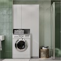 Шкаф для стиральной машины AQUATON ЛОНДРИ 60 белый глянец (1A260503LH010) 1A260503LH010