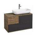 Тумба под раковину AQUATON Терра 85 подвесная, дуб кантри/антрацит (1A247201TEKA0) 1A247201TEKA0