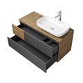 Тумба под раковину AQUATON Терра 105 подвесная, Дуб Кантри/Антрацит (1A246901TEKA0) 1A246901TEKA0