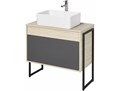 Тумба под раковину AQUATON Лофт Урбан 80 см, дуб орегон/серый графит (1A247601LQX60) 1A247601LQX60