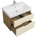 Тумба под раковину AQUATON Оливия 70  подвесная Бежевый/Дуб веллингтон (1A254301OLVG0) 1A254301OLVG0