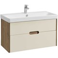 Тумба под раковину AQUATON Оливия 90 подвесная Бежевый/Дуб веллингтон (1A254401OLVG0) 1A254401OLVG0