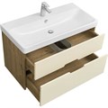 Тумба под раковину AQUATON Оливия 90 подвесная Бежевый/Дуб веллингтон (1A254401OLVG0) 1A254401OLVG0