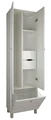 Шкаф - колонна AQUATON Симпл двустворчатая с бельевой корзиной белый 1A137403SL010 1A137403SL010