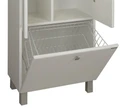 Шкаф - колонна AQUATON Симпл двустворчатая с бельевой корзиной белый 1A137403SL010 1A137403SL010