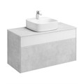 Тумба под раковину AQUATON Марбл 100 1000х460х530 подвесная, Слэйт/Белый матовый (1A276301MH4C0) 1A276301MH4C0