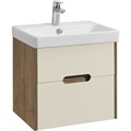 Тумба под раковину AQUATON Оливия 55 подвесная Бежевый/Дуб веллингтон (1A254201OLVG0) 1A254201OLVG0