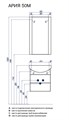 Тумба под раковину AQUATON Ария 50 М, подвесная, белая(1A140001AA010) 1A140001AA010