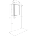 Зеркальный шкаф AQUATON Кантри 55 белый, дуб верона 1A257702AHB20 1A257702AHB20