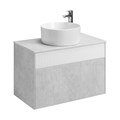 Тумба под раковину AQUATON Марбл 80 800х460х530 подвесная, Слэйт/Белый матовый (1A276201MH4C0) 1A276201MH4C0