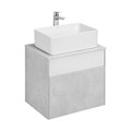Тумба под раковину AQUATON Марбл 60 600х460х530 подвесная, Слэйт/Белый матовый (1A276101MH4C0) 1A276101MH4C0