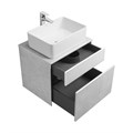 Тумба под раковину AQUATON Марбл 60 600х460х530 подвесная, Слэйт/Белый матовый (1A276101MH4C0) 1A276101MH4C0