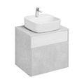 Тумба под раковину AQUATON Марбл 60 600х460х530 подвесная, Слэйт/Белый матовый (1A276101MH4C0) 1A276101MH4C0