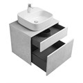 Тумба под раковину AQUATON Марбл 60 600х460х530 подвесная, Слэйт/Белый матовый (1A276101MH4C0) 1A276101MH4C0