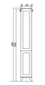Пенал напольный AQUATON Леон Дуб белый (1A187903LBPS0) 1A187903LBPS0