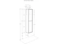 Шкаф - колонна AQUATON Лофт Урбан серый графит, дуб орегон 1A248103LQX60 1A248103LQX60