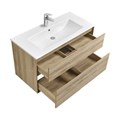 Тумба под раковину Aquaton Либерти 100, 2 ящика, дуб эльвезия (1A279601LYC70) 1A279601LYC70