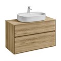 Тумба под раковину Aquaton Либерти 100, 2 ящика, дуб эльвезия (1A279601LYC70) 1A279601LYC70