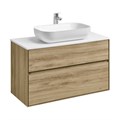 Тумба под раковину Aquaton Либерти 100, 2 ящика, дуб эльвезия (1A279601LYC70) 1A279601LYC70