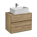 Тумба под раковину Aquaton Либерти 75, 2 ящика, дуб эльвезия (1A279501LYC70) 1A279501LYC70