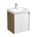 Тумба под раковину AQUATON Сканди 55 Doors универсальная, Белый/Дуб Рустикальный (1A278801SDZ90) 1A278801SDZ90