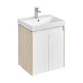 Тумба под раковину AQUATON Сканди 55 Doors универсальная, Белый/Дуб Верона (1A278801SDB20) 1A278801SDB20