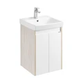Сканди 45 Тумба Doors Белый/Дуб Верона (БЕЗ УМЫВАЛЬНИКА Адриана-45) 1A278701SDB20