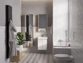 Сканди 45 Тумба Doors Белый/Дуб Верона (БЕЗ УМЫВАЛЬНИКА Адриана-45) 1A278701SDB20