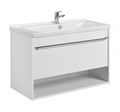 Тумба под раковину AQUATON Хоуп 100, подвесная, 1 ящик, белый матовый (1A287401HP2B0) 1A287401HP2B0