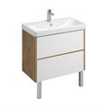 Тумба под раковину AQUATON Сканди 80 белый, дуб рустикальный (1A283001SDZ90) 1A283001SDZ90